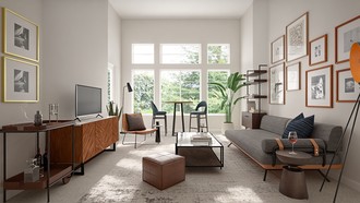 Contemporary, Industrial, Minimal, Scandinavian, Midcentury Scandi Living Room by Havenly Interior Designer Anny