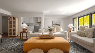 Contemporary, Coastal, Transitional Living Room by Havenly Interior Designer Lilia