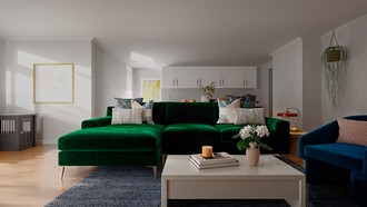 Contemporary, Modern, Eclectic, Artful Eclectic Living Room by Havenly Interior Designer Gabriela
