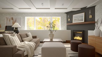 Warm Transitional Living Room by Havenly Interior Designer Andrea