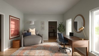 Transitional Reading Room by Havenly Interior Designer Andrea