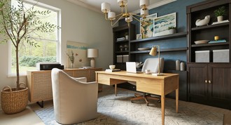 Coastal Office by Havenly Interior Designer Sophia