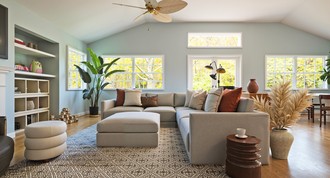 Transitional Living Room by Havenly Interior Designer Sophia