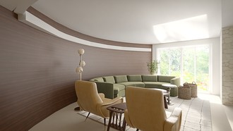 Warm Transitional, Artful Eclectic Living Room by Havenly Interior Designer Jean