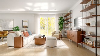 Midcentury Modern, Scandinavian, Midcentury Scandi Living Room by Havenly Interior Designer Montserrat