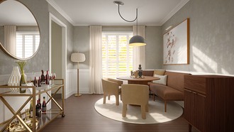 Transitional, Warm Transitional Dining Room by Havenly Interior Designer Ivan