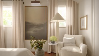 Warm Transitional Bedroom by Havenly Interior Designer Martha