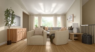 Modern, Traditional, Rustic, Country, Warm Transitional, Modern Cottage, Traditional Charm Living Room by Havenly Interior Designer Christina