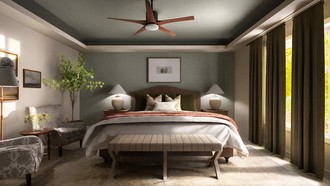Warm Transitional Bedroom by Havenly Interior Designer Martha
