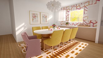Parisian Modern, Artful Eclectic Dining Room by Havenly Interior Designer Estrellita