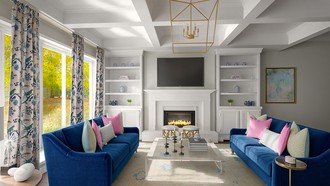 Classic, Transitional, Preppy Living Room by Havenly Interior Designer Sarah