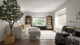 Traditional, Transitional Living Room by Havenly Interior Designer Tabitha