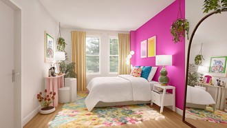 Eclectic, Glam, Artful Eclectic Bedroom by Havenly Interior Designer Katerina
