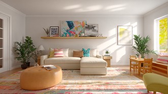Artful Eclectic Living Room by Havenly Interior Designer Valeria