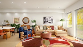 Eclectic, Glam, Midcentury Modern Living Room by Havenly Interior Designer Katerina
