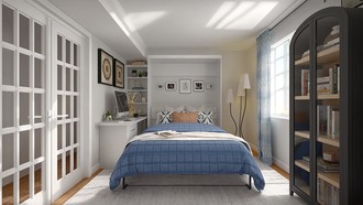 Coastal, Modern Cottage Office by Havenly Interior Designer Jinkal