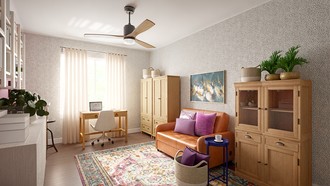 Eclectic, Bohemian, Inspired Modern Office by Havenly Interior Designer Carolina