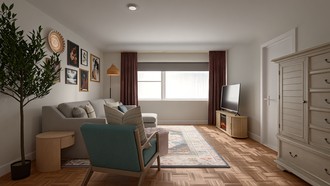 Midcentury Scandi, Organic Modern, Traditional Charm Living Room by Havenly Interior Designer Ariel