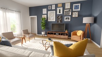 Modern, Midcentury Modern Living Room by Havenly Interior Designer Sara