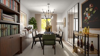Modern, Classic, Eclectic, Glam, Contemporary Luxe Dining Room by Havenly Interior Designer Alfredo