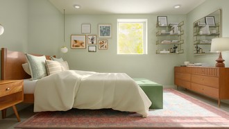 Contemporary, Modern, Southwest Inspired, Midcentury Modern, Minimal, Midcentury Scandi, Warm Transitional Bedroom by Havenly Interior Designer Annaliese