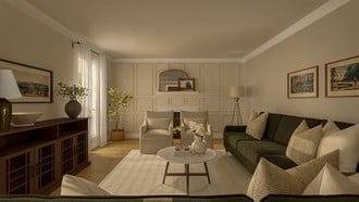 Classic, Transitional Living Room by Havenly Interior Designer Jessica