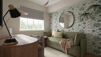 Eclectic, Bohemian Office by Havenly Interior Designer Gabriela