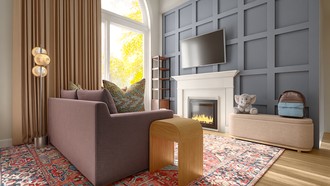 Transitional, Midcentury Modern Living Room by Havenly Interior Designer Annaliese