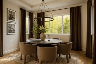 Transitional, Organic Modern Dining Room by Havenly Interior Designer Jessica