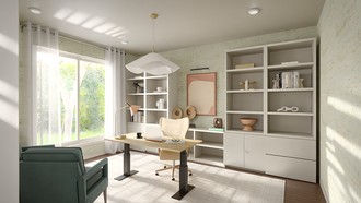 Rustic, Midcentury Modern, Midcentury Scandi Office by Havenly Interior Designer Jean