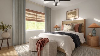 Warm Transitional, Traditional Charm, Artful Eclectic Bedroom by Havenly Interior Designer Emilee