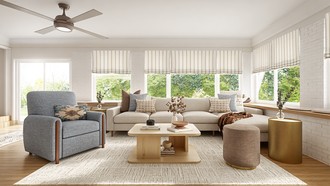 Inspired Modern, Organic Modern, Warm Transitional Living Room by Havenly Interior Designer Angelica