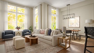 Warm Transitional Living Room by Havenly Interior Designer Jacqui