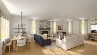 Contemporary Luxe, Warm Transitional Living Room by Havenly Interior Designer Erlita