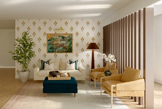 Eclectic, Bohemian, Coastal Playroom by Havenly Interior Designer Giovanna