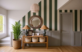 Eclectic, Bohemian, Traditional Entryway by Havenly Interior Designer Giovanna