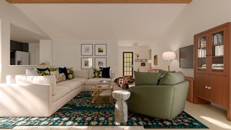 Parisian Modern, Artful Eclectic Living Room by Havenly Interior Designer Ivan