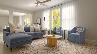 Eclectic, Bohemian, Midcentury Scandi Living Room by Havenly Interior Designer Agustina