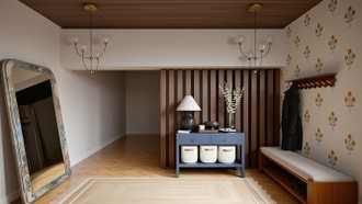 Modern, Eclectic, Glam Entryway by Havenly Interior Designer Giovanna