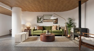 Midcentury Modern, Organic Modern Living Room by Havenly Interior Designer Paula