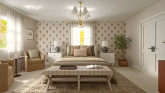 Organic Modern, Warm Transitional Bedroom by Havenly Interior Designer Candida
