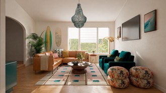 Bohemian, Preppy Living Room by Havenly Interior Designer Mariana