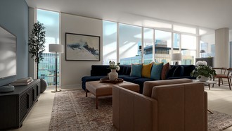 Contemporary Luxe Living Room by Havenly Interior Designer Luis