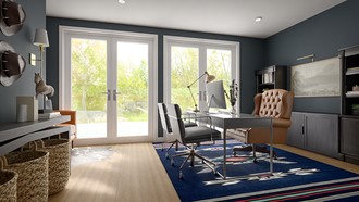 Classic, Rustic, Transitional, Library, Vintage Office by Havenly Interior Designer Meagan