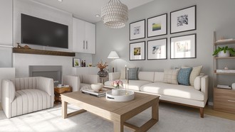 Coastal, Transitional, Minimal, New Classic Living Room by Havenly Interior Designer Shadnaz