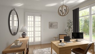 Transitional, Organic Modern Office by Havenly Interior Designer Andrea