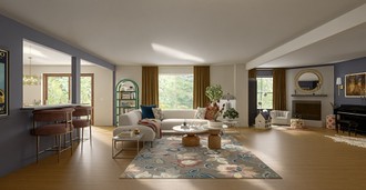 Eclectic, Global, Artful Eclectic Living Room by Havenly Interior Designer Maria