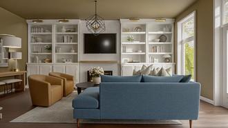 Classic, Glam, Midcentury Modern Living Room by Havenly Interior Designer Jessica