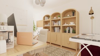 Parisian Modern, Contemporary Luxe Office by Havenly Interior Designer Lilia