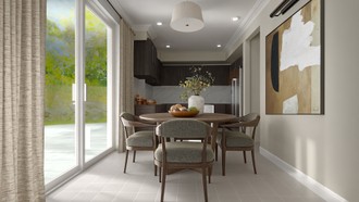 Warm Transitional Dining Room by Havenly Interior Designer Karina